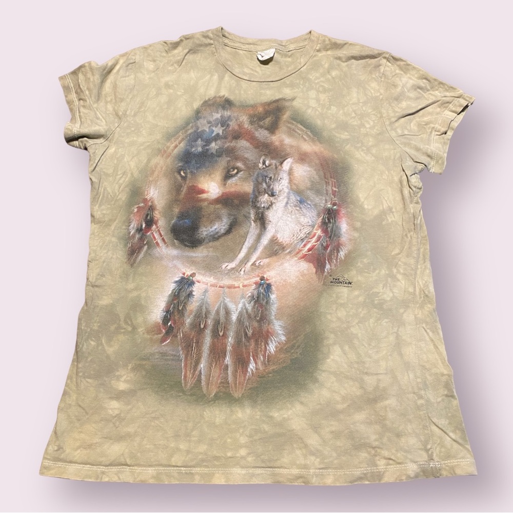 Native American Wolf T Shirt Tie Dye The Mountain